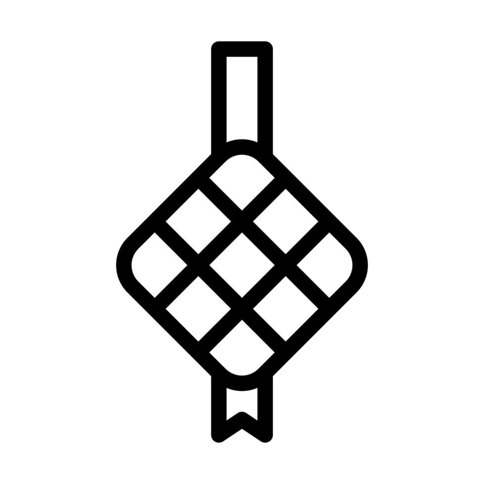 ketupat icon outline style ramadan illustration vector element and symbol perfect.