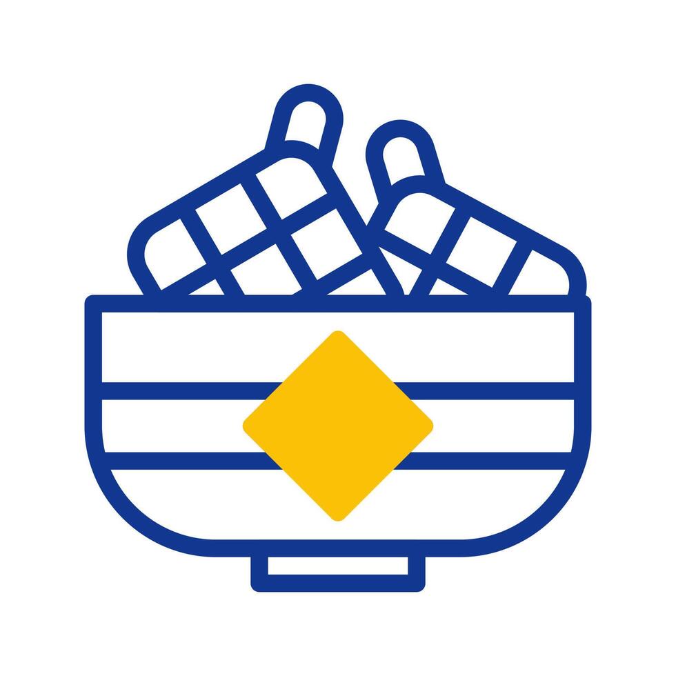 kurma icon duotone blue yellow style ramadan illustration vector element and symbol perfect.