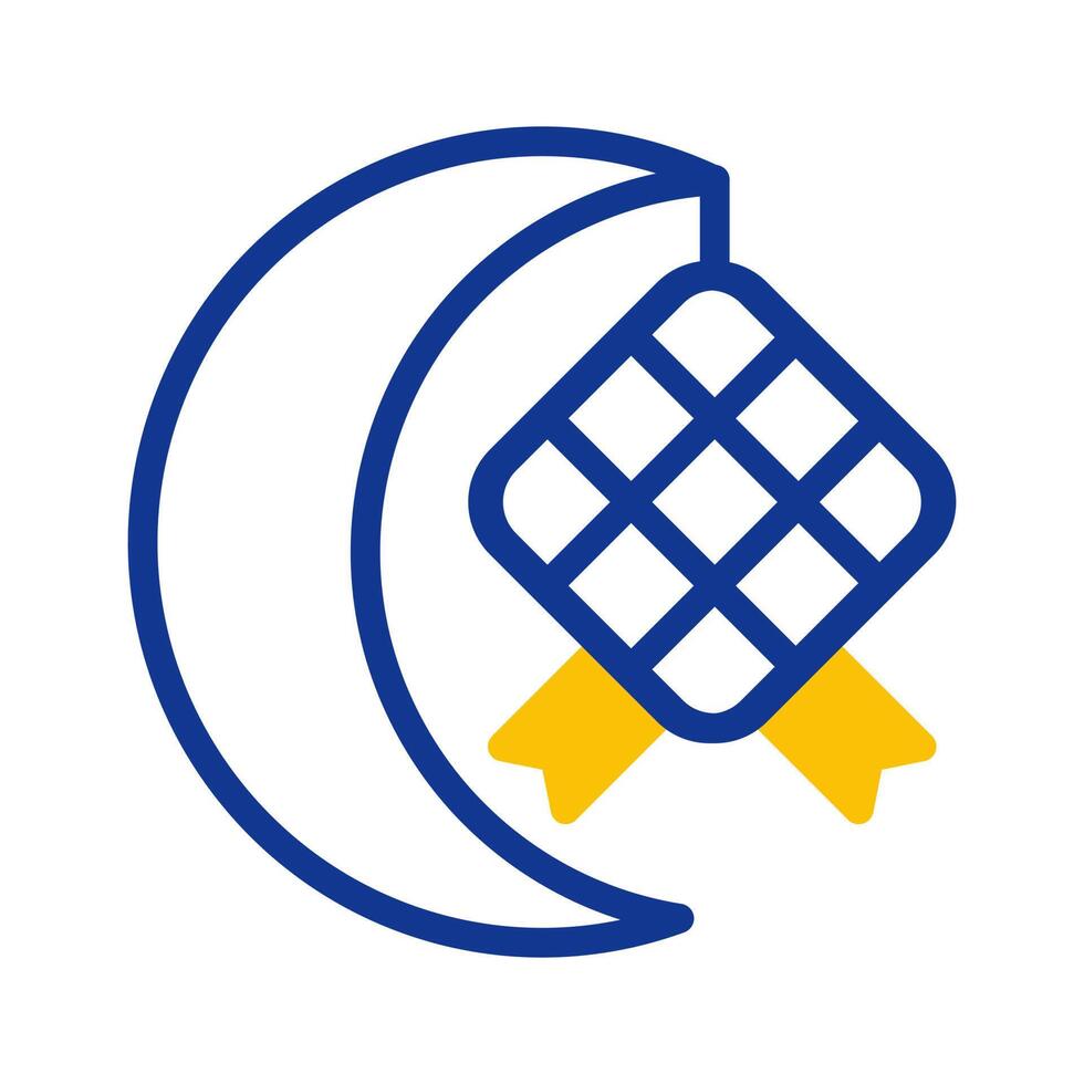 kurma icon duotone blue yellow style ramadan illustration vector element and symbol perfect.
