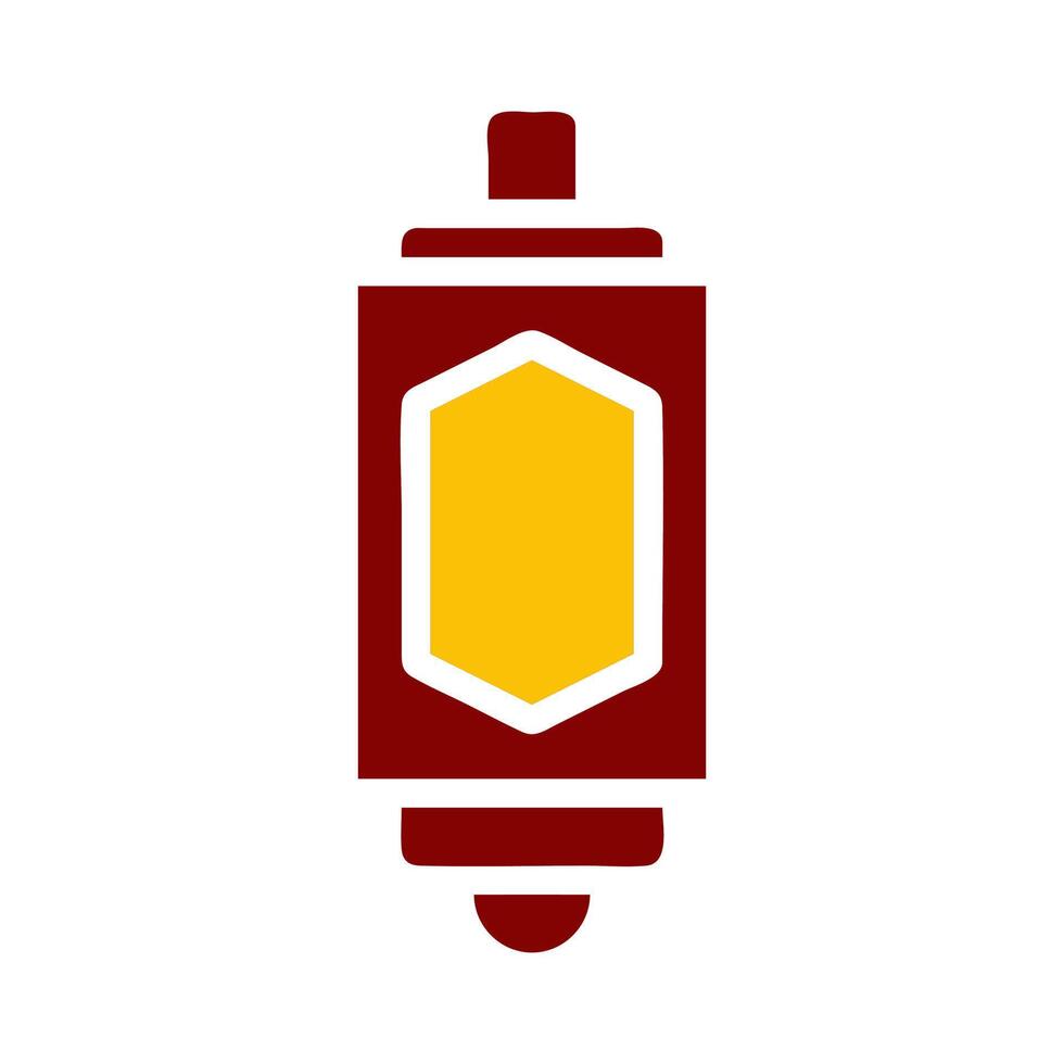 lantern icon duotone red yellow style ramadan illustration vector element and symbol perfect.