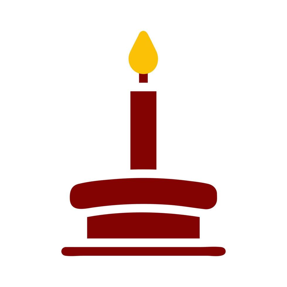 candle icon duotone red yellow style ramadan illustration vector element and symbol perfect.