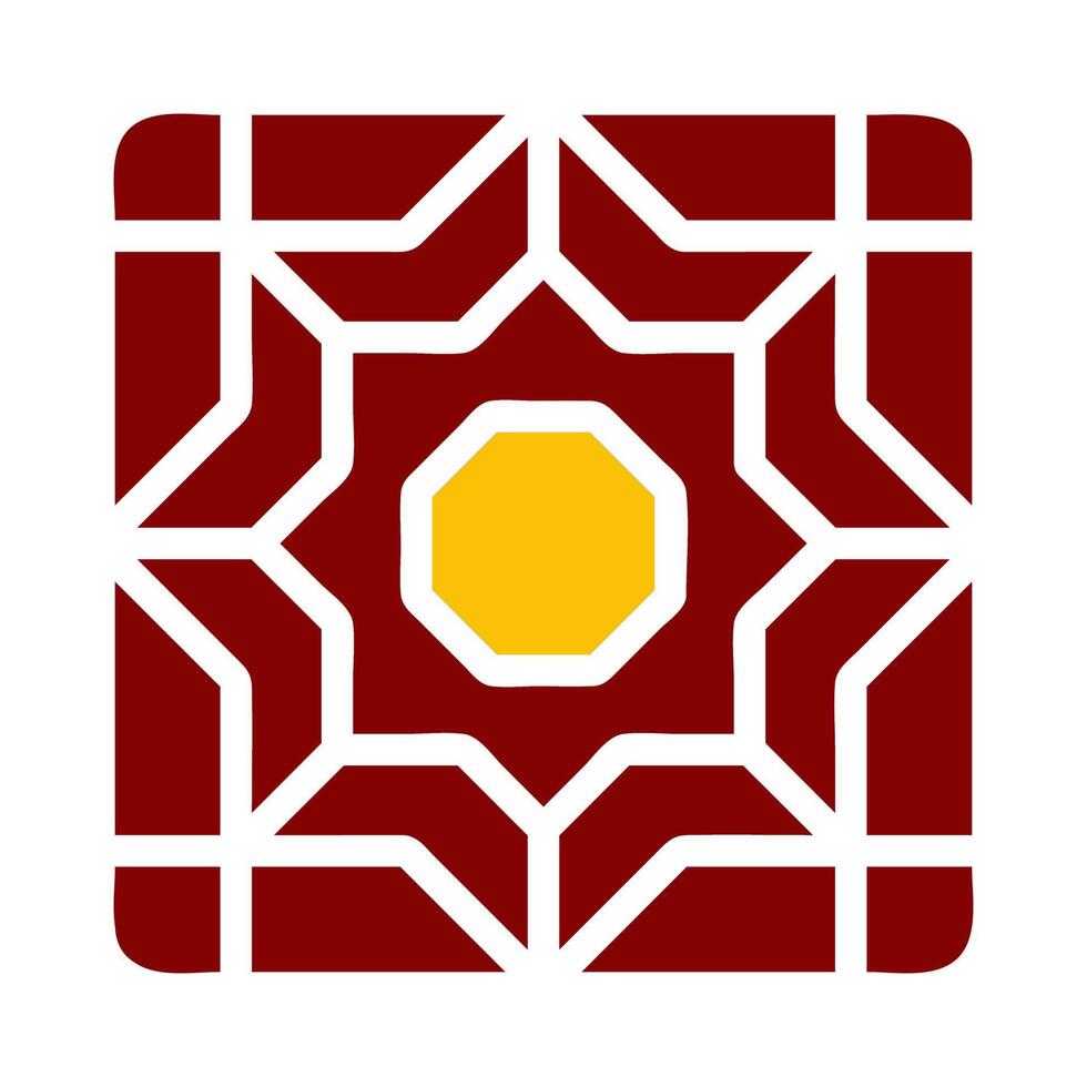 decoration icon duotone red yellow style ramadan illustration vector element and symbol perfect.