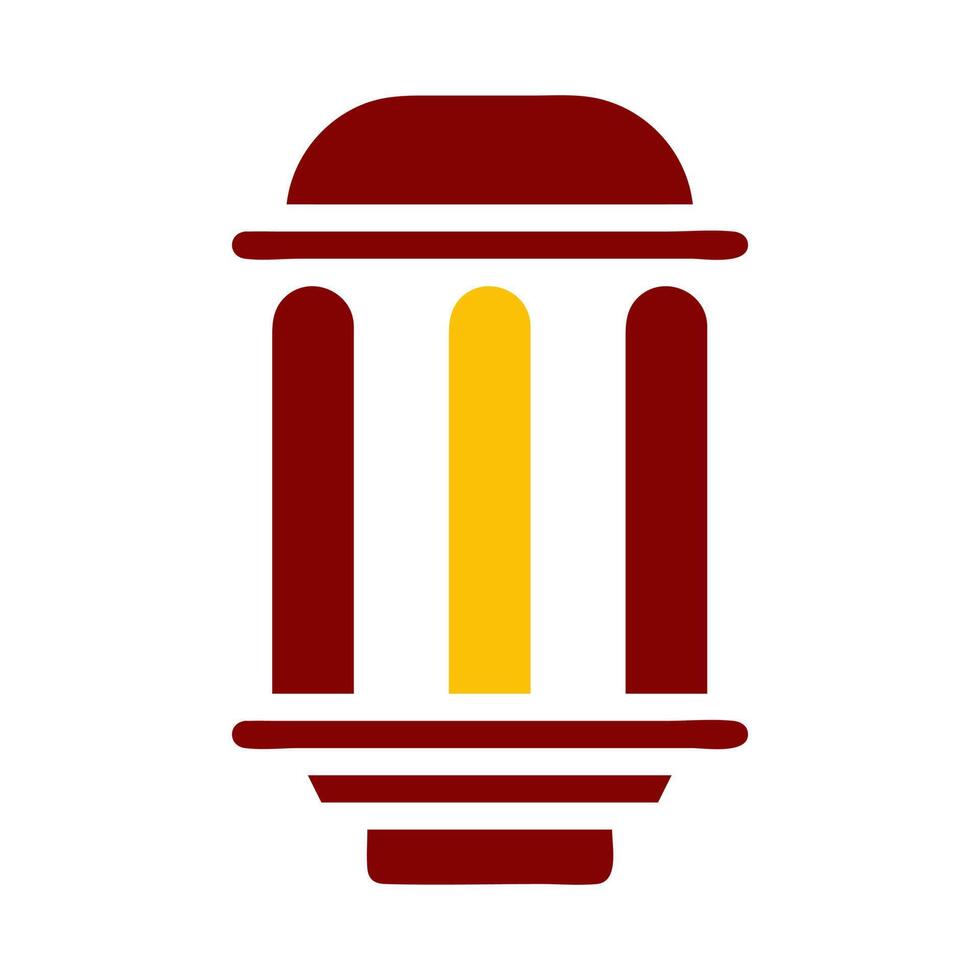 lantern icon duotone red yellow style ramadan illustration vector element and symbol perfect.