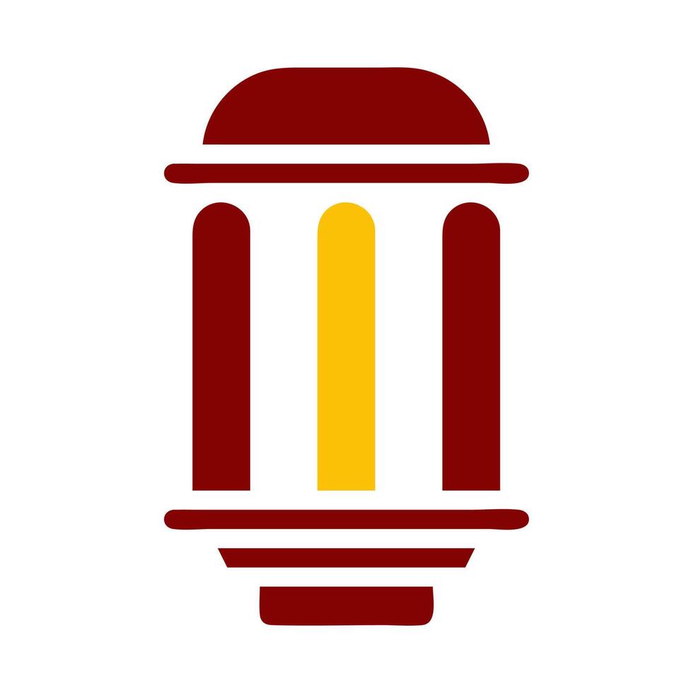 lantern icon duotone red yellow style ramadan illustration vector element and symbol perfect.