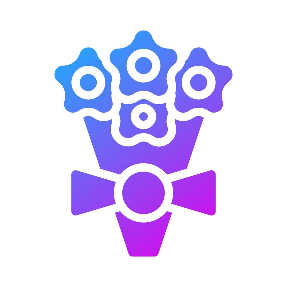 Bouquet icon solid gradient style valentine illustration vector element and symbol perfect.