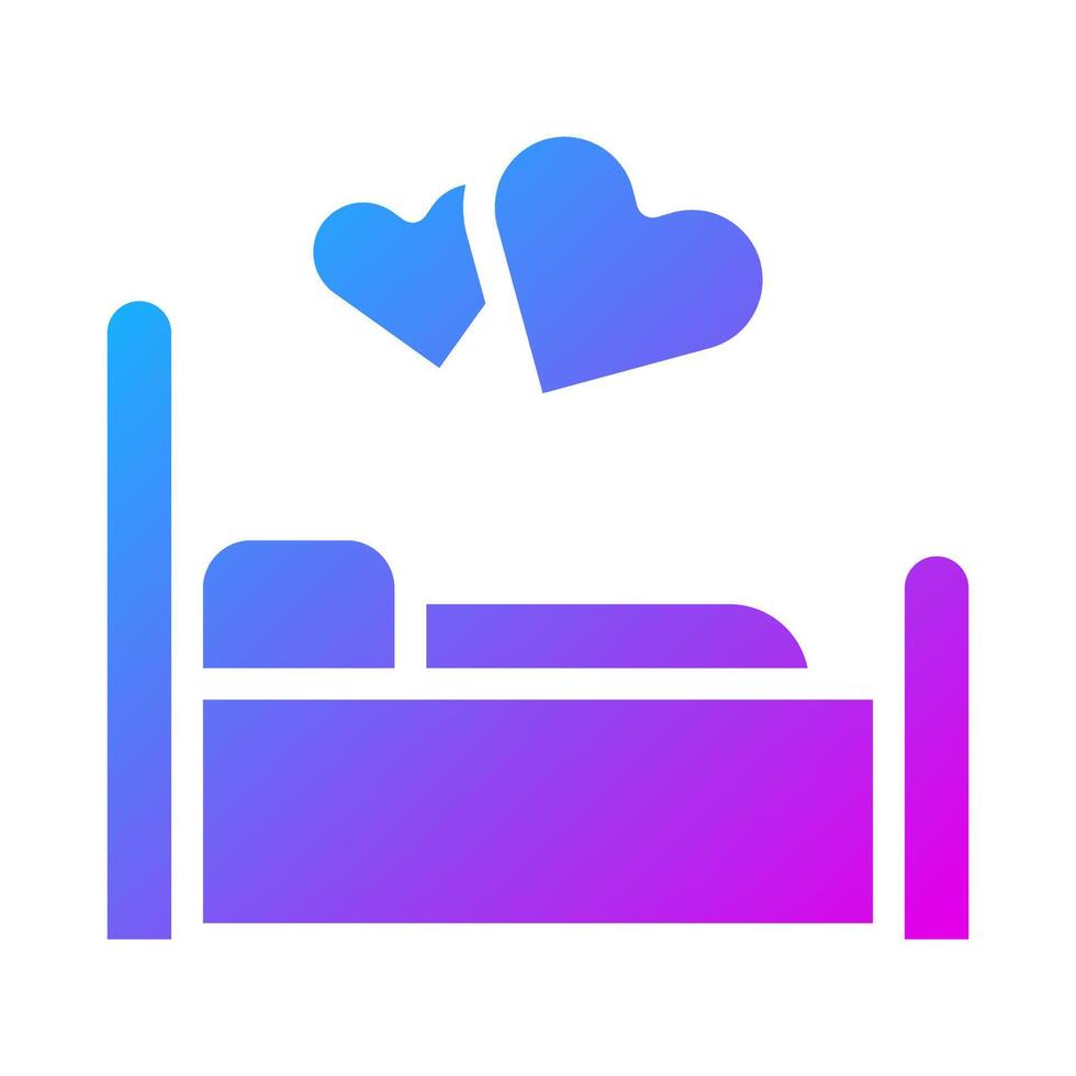 bed icon solid gradient style valentine illustration vector element and symbol perfect.