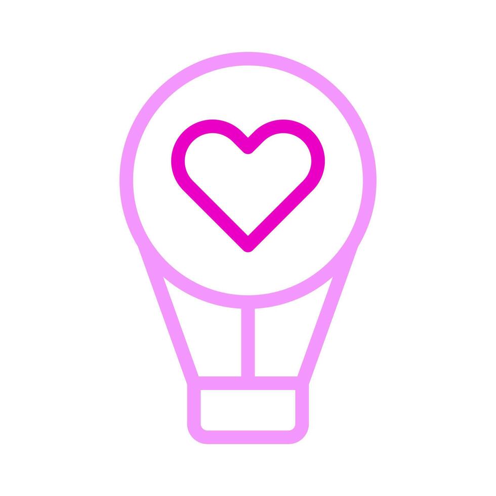 air balloon icon duocolor pink style valentine illustration vector element and symbol perfect.