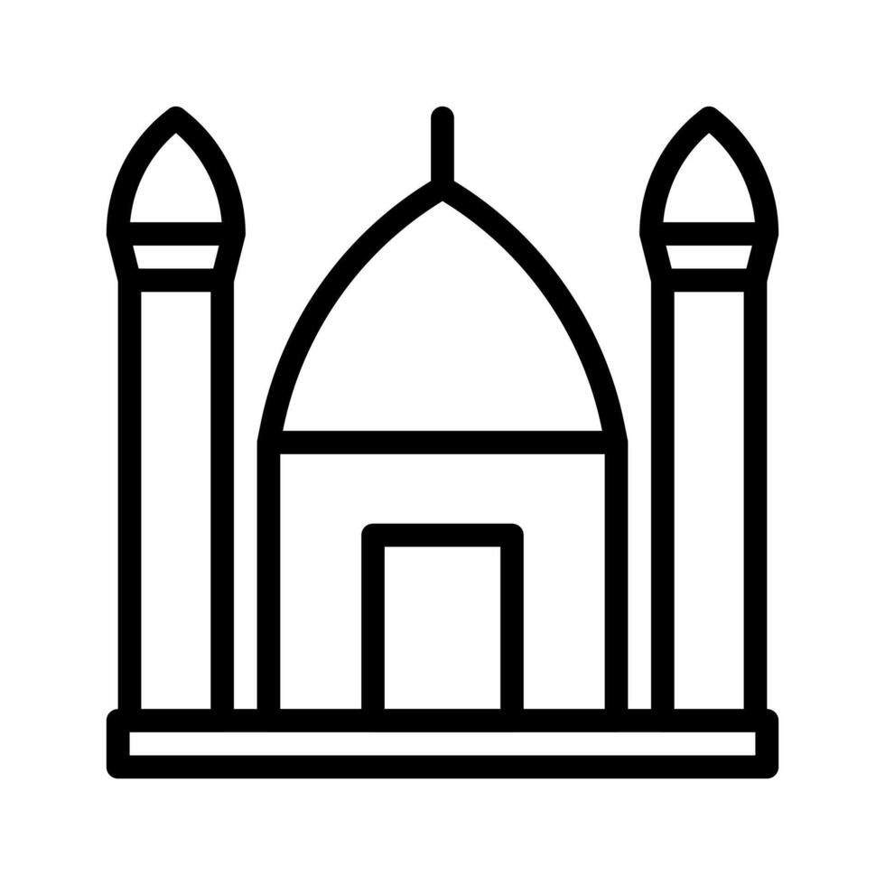 mosque icon outline style ramadan illustration vector element and symbol perfect.