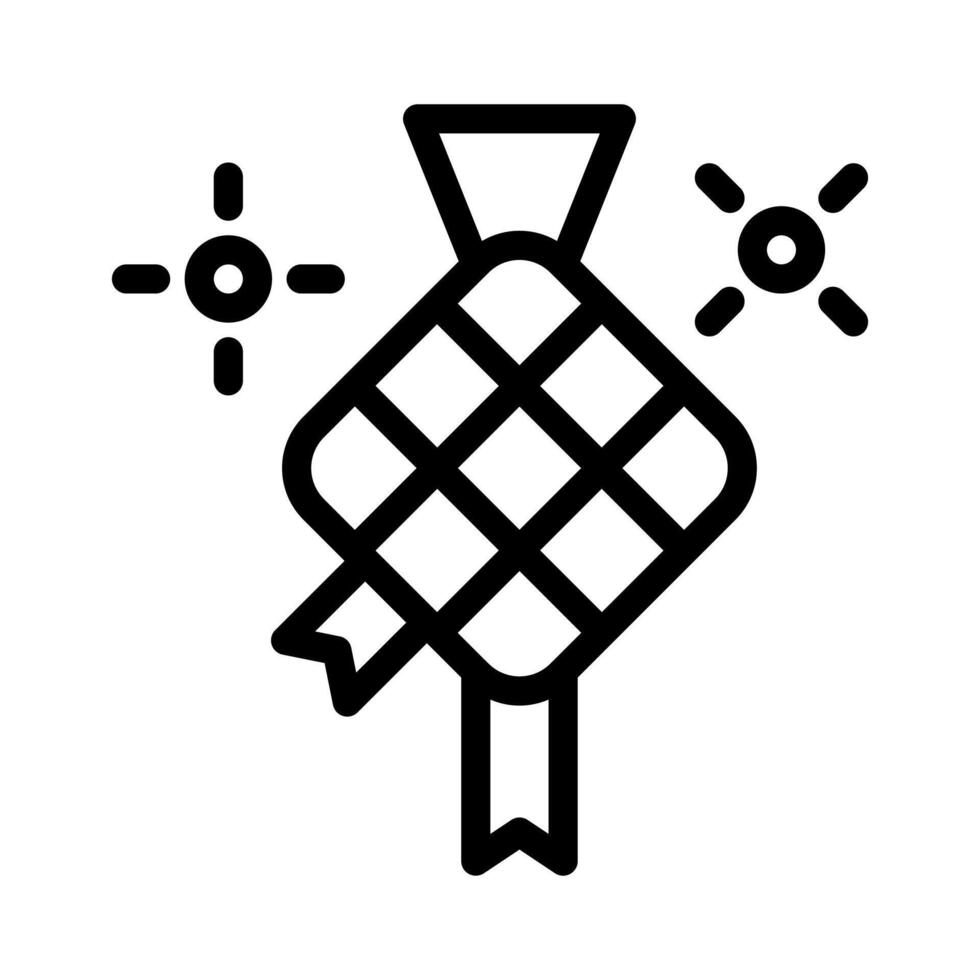 ketupat icon outline style ramadan illustration vector element and symbol perfect.