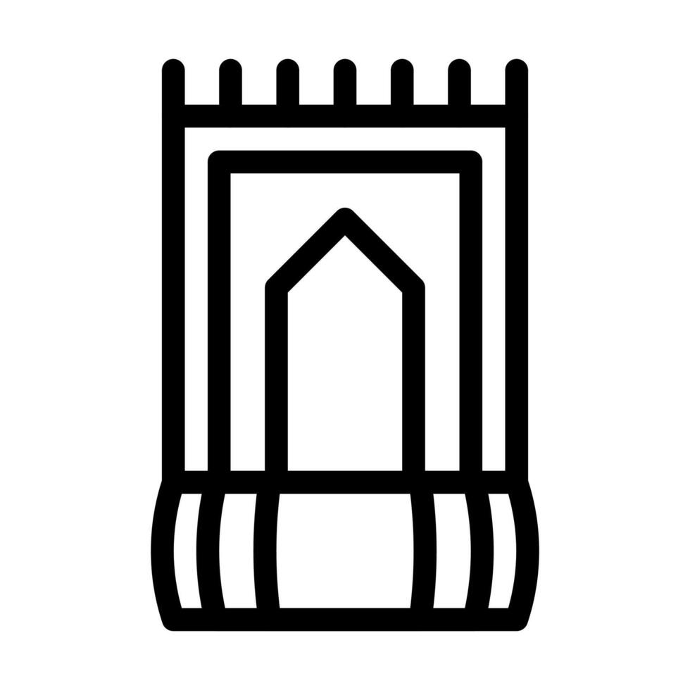 rug icon outline style ramadan illustration vector element and symbol perfect.