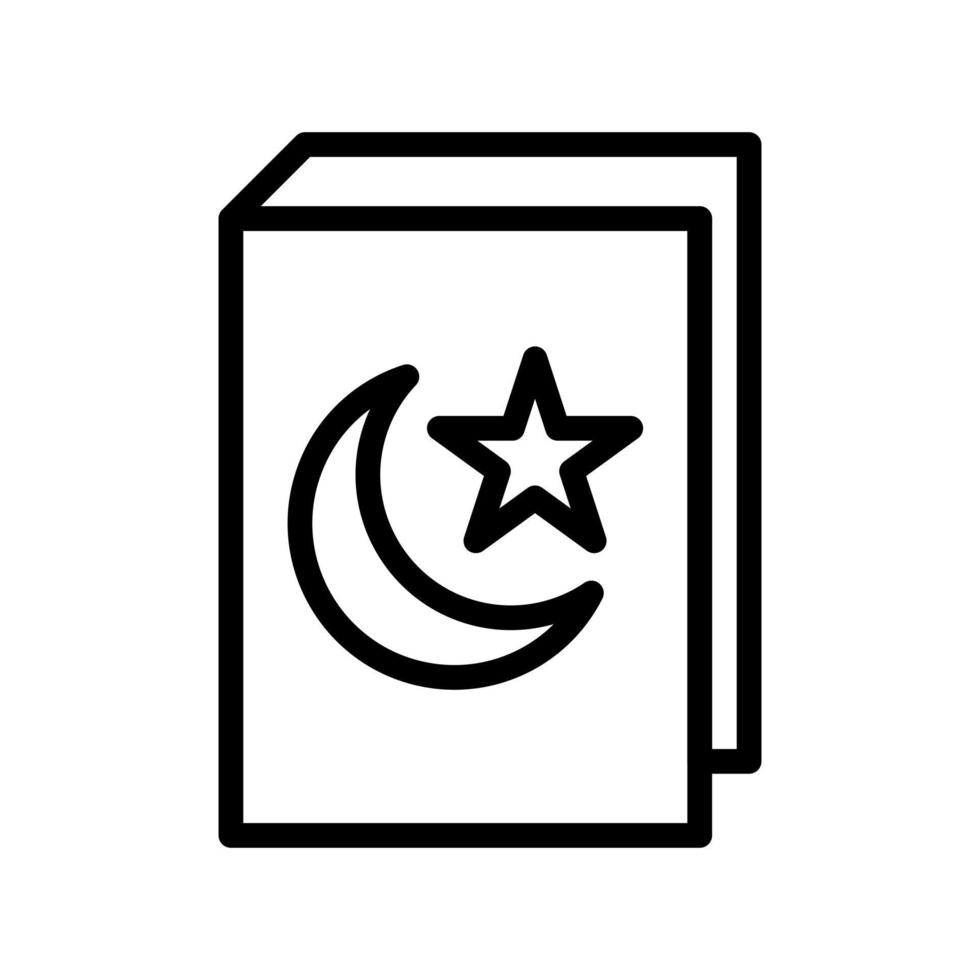 quran icon outline style ramadan illustration vector element and symbol perfect.
