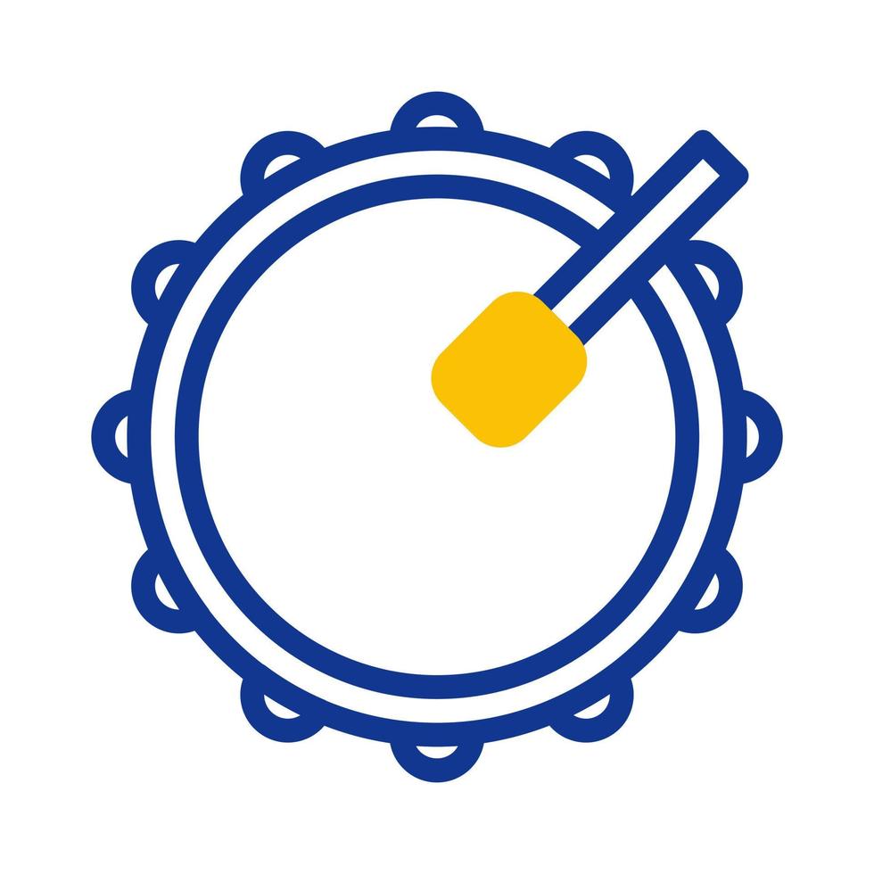 bedug drum icon duotone blue yellow style ramadan illustration vector element and symbol perfect.