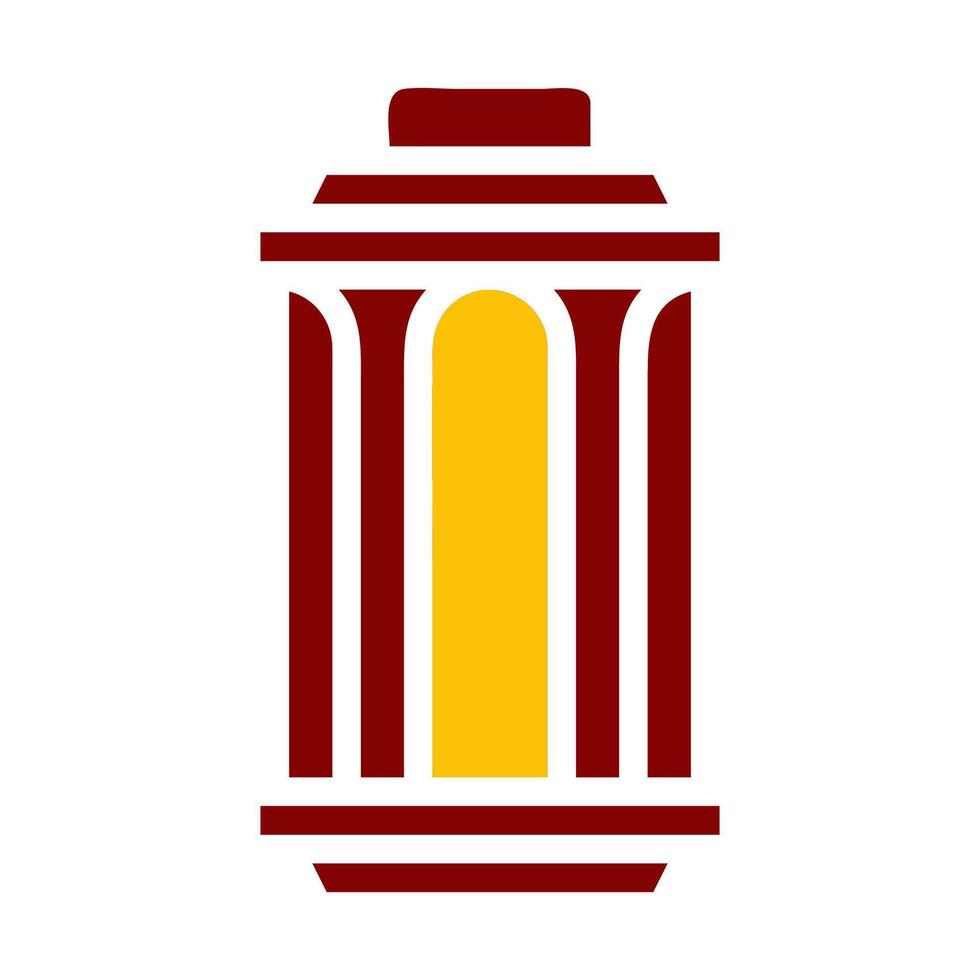 lantern icon duotone red yellow style ramadan illustration vector element and symbol perfect.