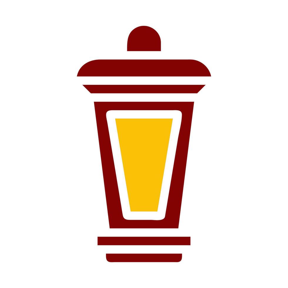 lantern icon duotone red yellow style ramadan illustration vector element and symbol perfect.