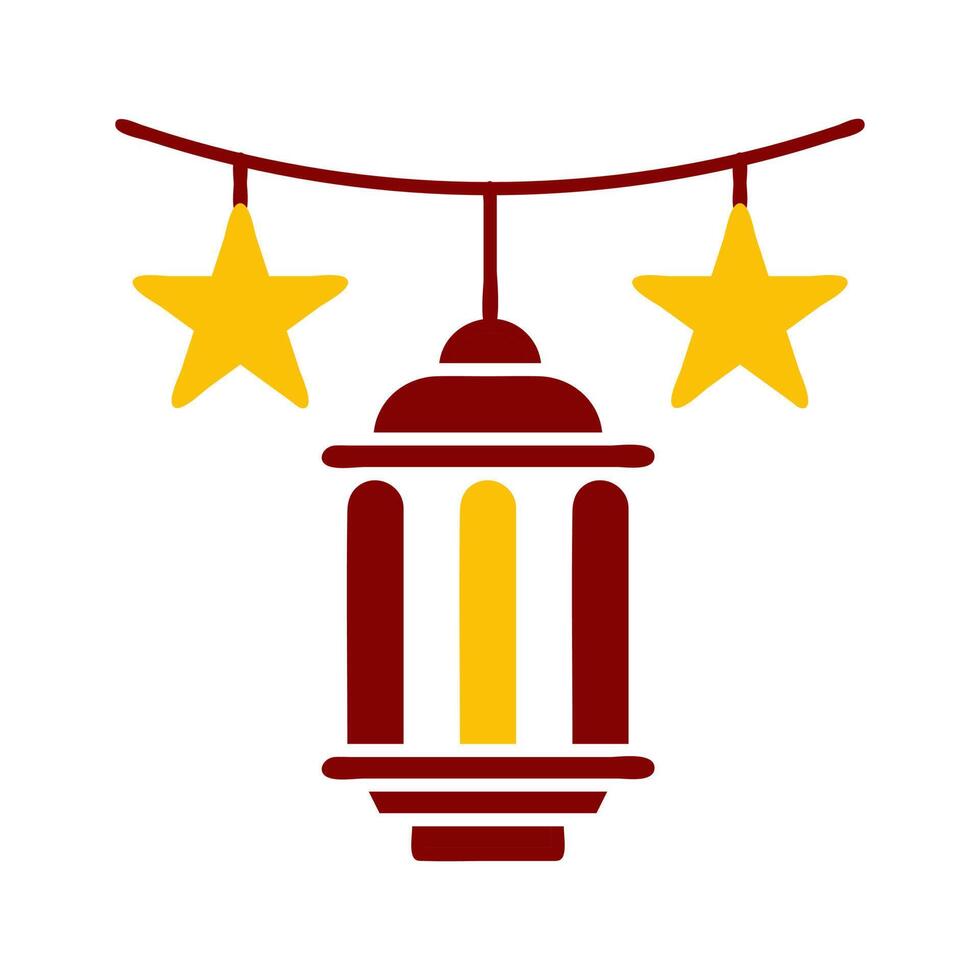 decoration icon duotone red yellow style ramadan illustration vector element and symbol perfect.