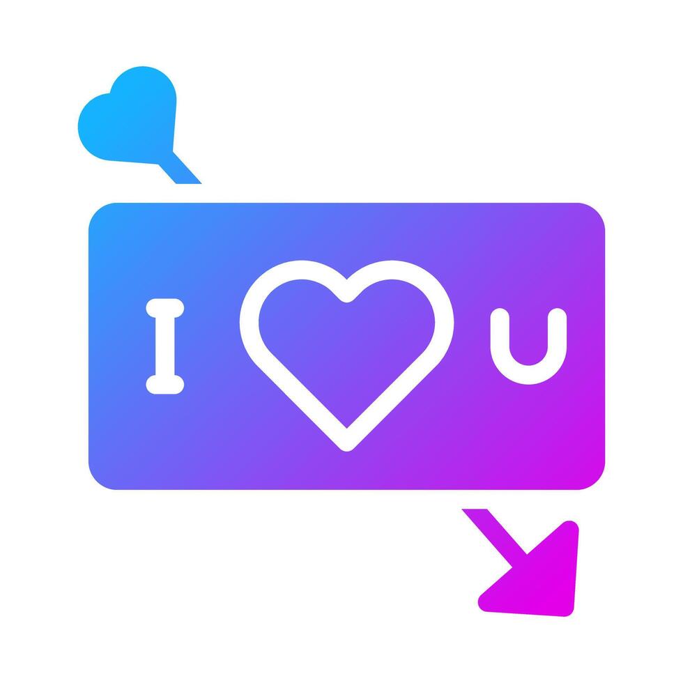 card getting icon solid gradient style valentine illustration vector element and symbol perfect.