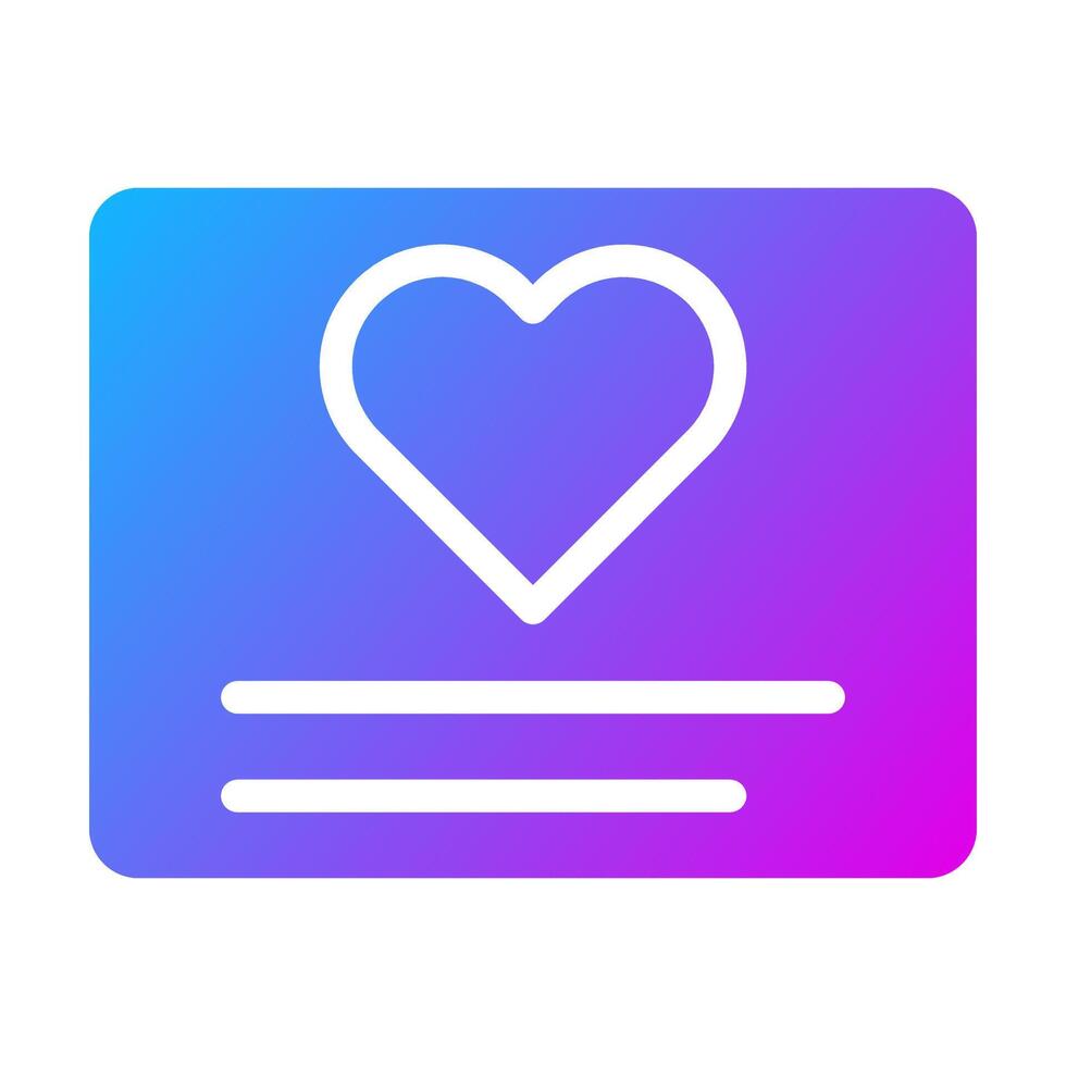 card getting icon solid gradient style valentine illustration vector element and symbol perfect.