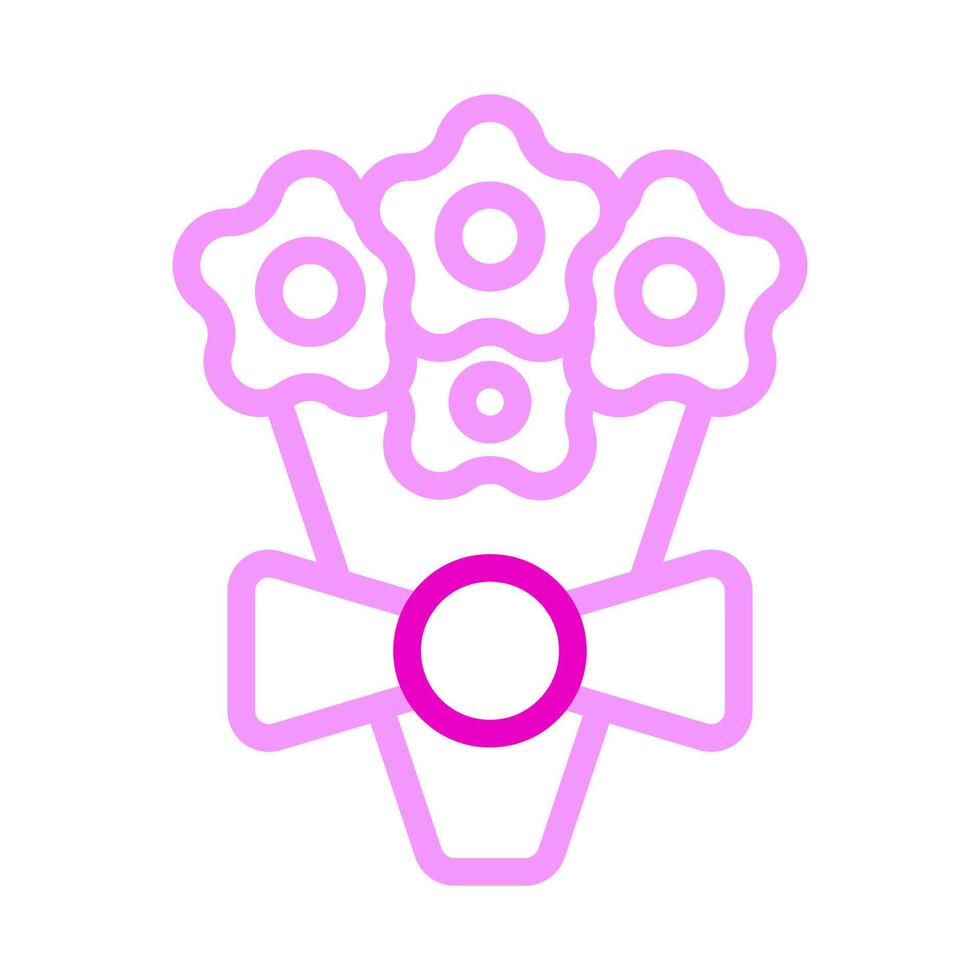 ramo de flores icono duocolor rosado estilo enamorado ilustración vector elemento y símbolo Perfecto.