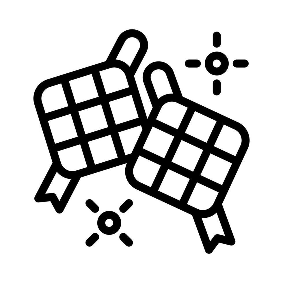 ketupat icon outline style ramadan illustration vector element and symbol perfect.