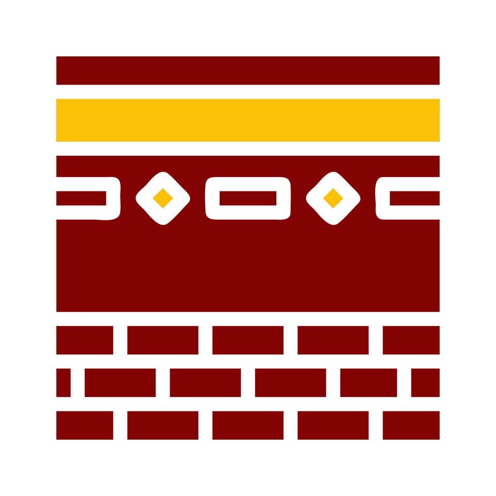 kaaba icon duotone red yellow style ramadan illustration vector element and symbol perfect.