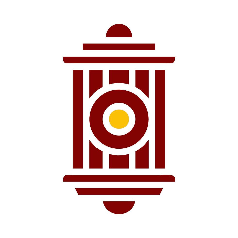 lantern icon duotone red yellow style ramadan illustration vector element and symbol perfect.