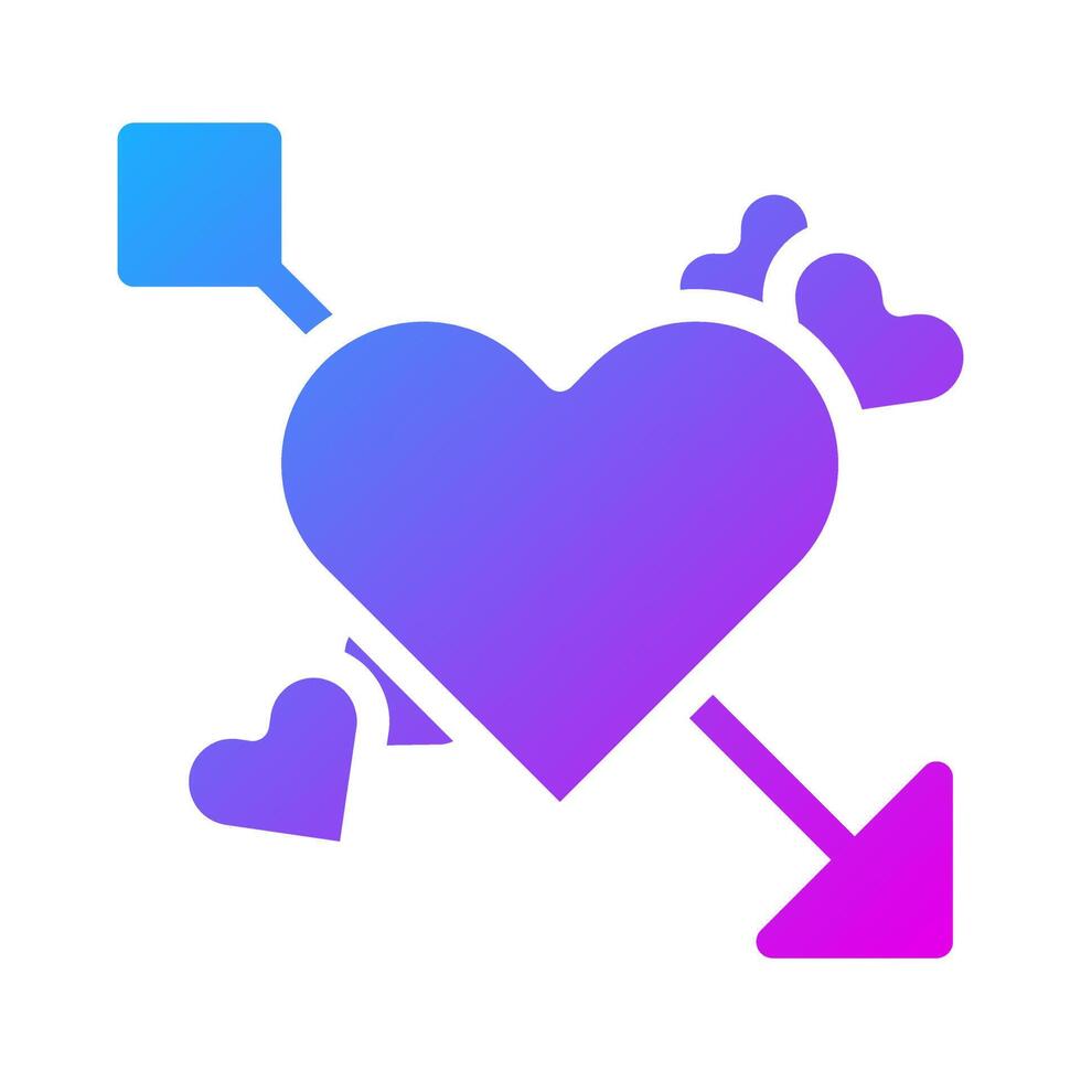 heart icon solid gradient style valentine illustration vector element and symbol perfect.