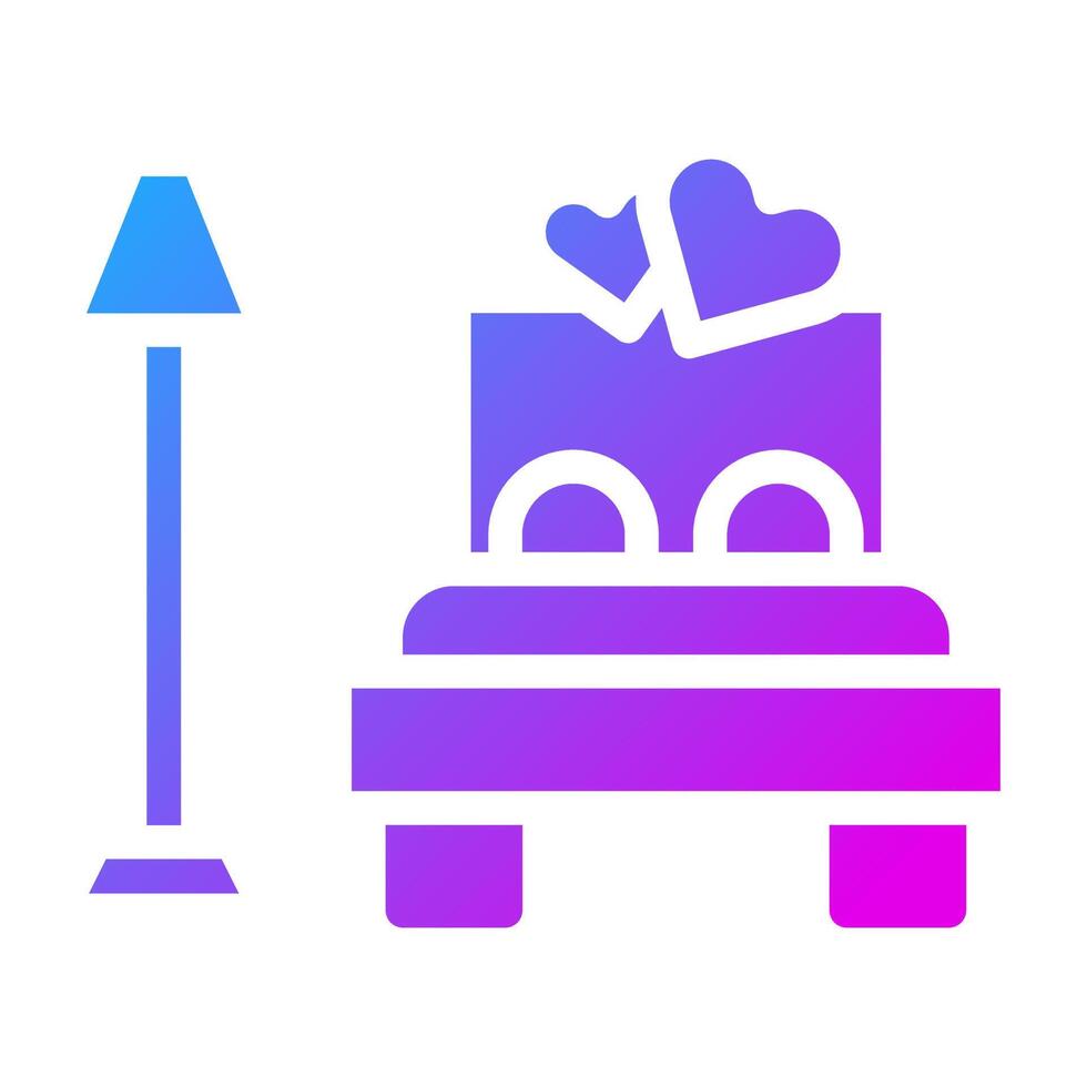 bed icon solid gradient style valentine illustration vector element and symbol perfect.