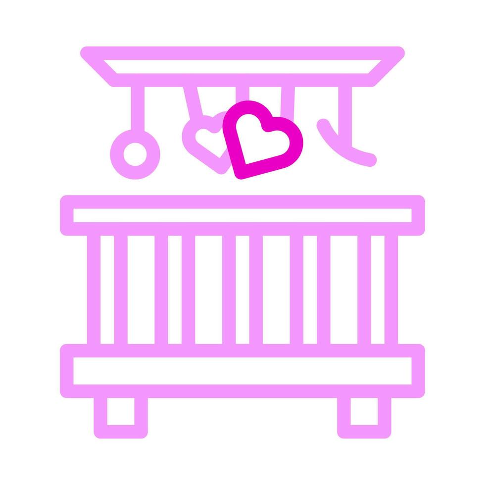 bed icon duocolor pink style valentine illustration vector element and symbol perfect.