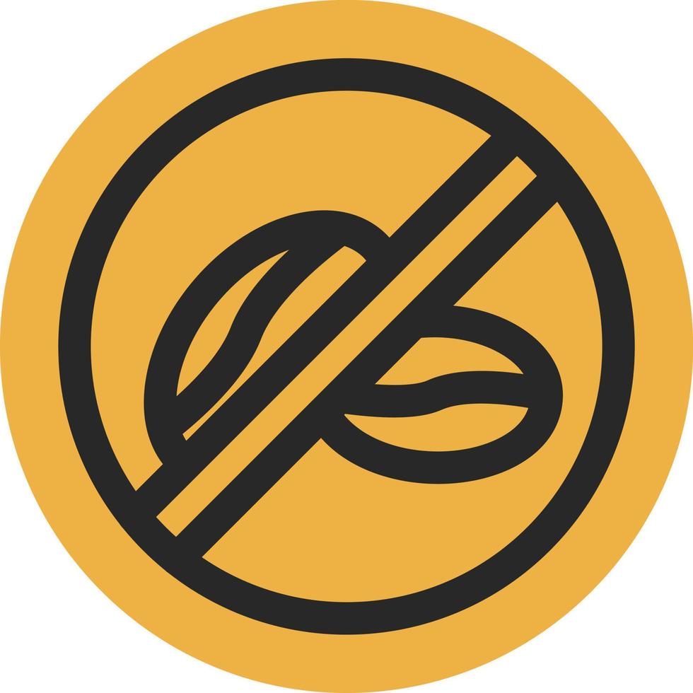 No Caffeine Vector Icon Design