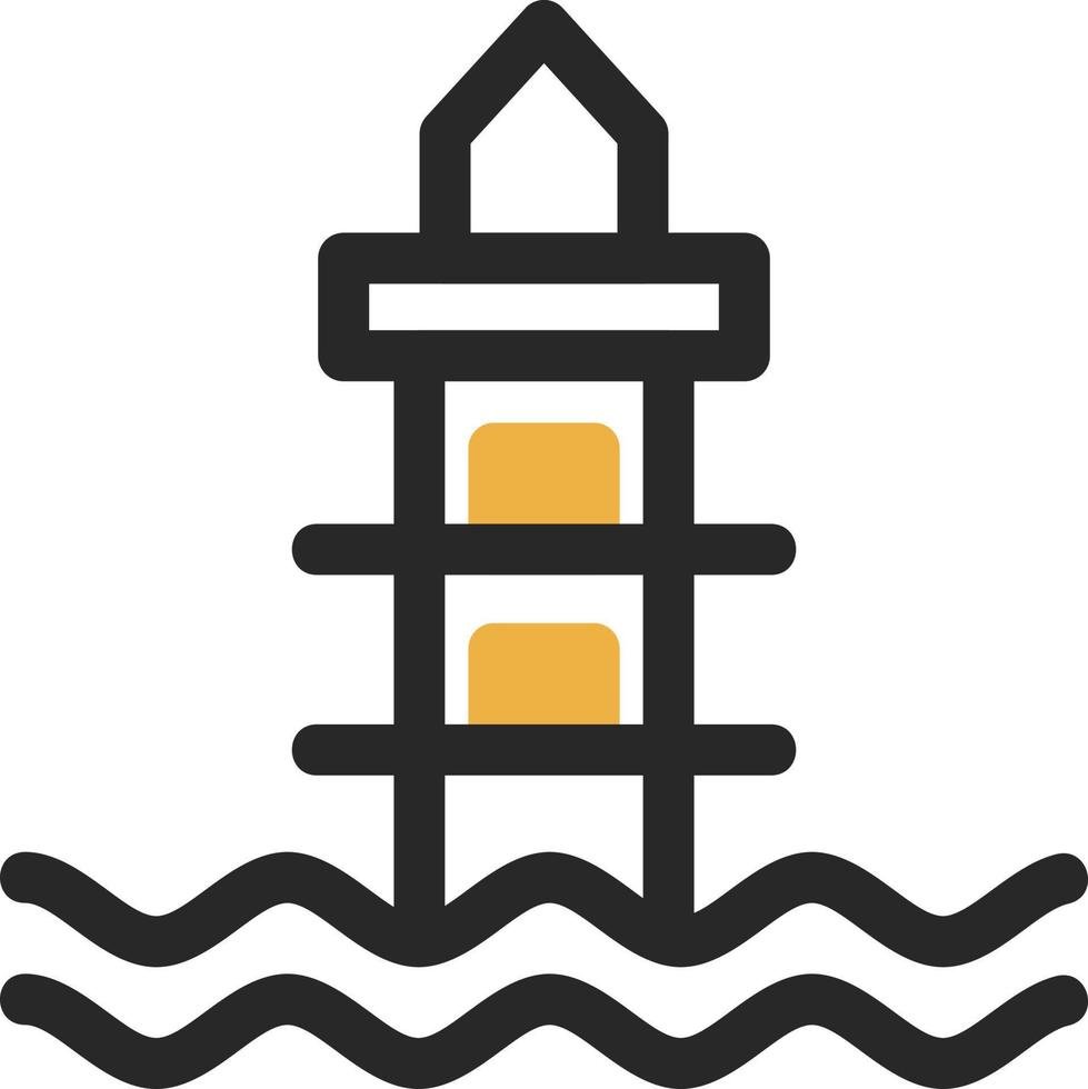 Lighthouse Landscape Vector Icon Design