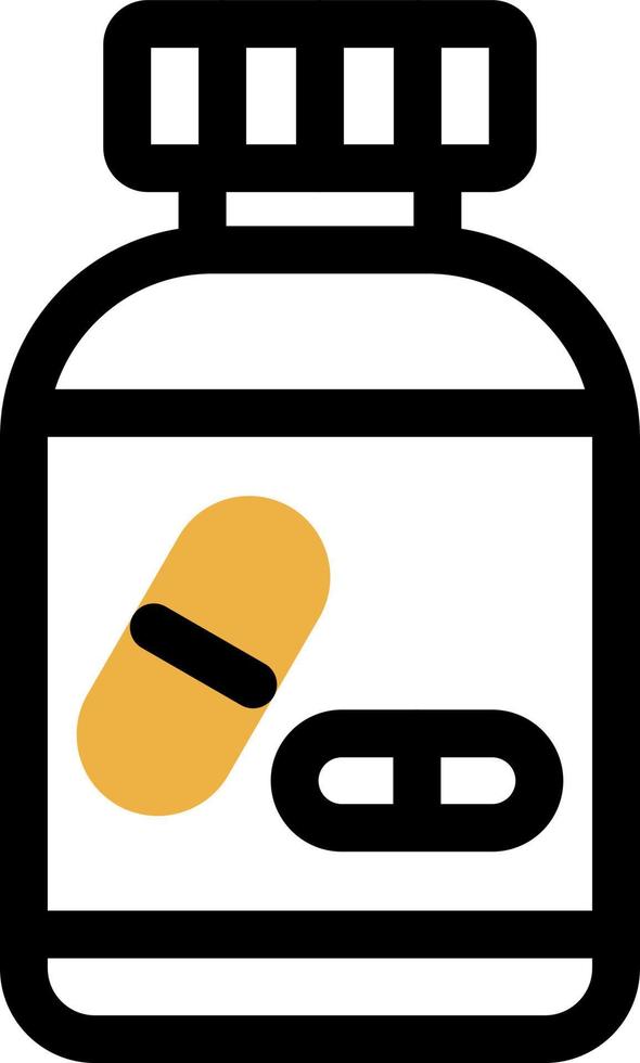 Pills Bottle Vector Icon Design