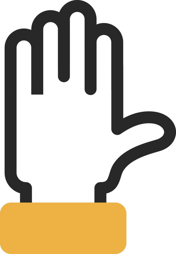 Raise Hand Vector Icon Design
