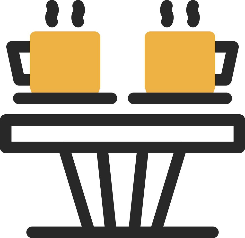 diseño de icono de vector de mesa de café