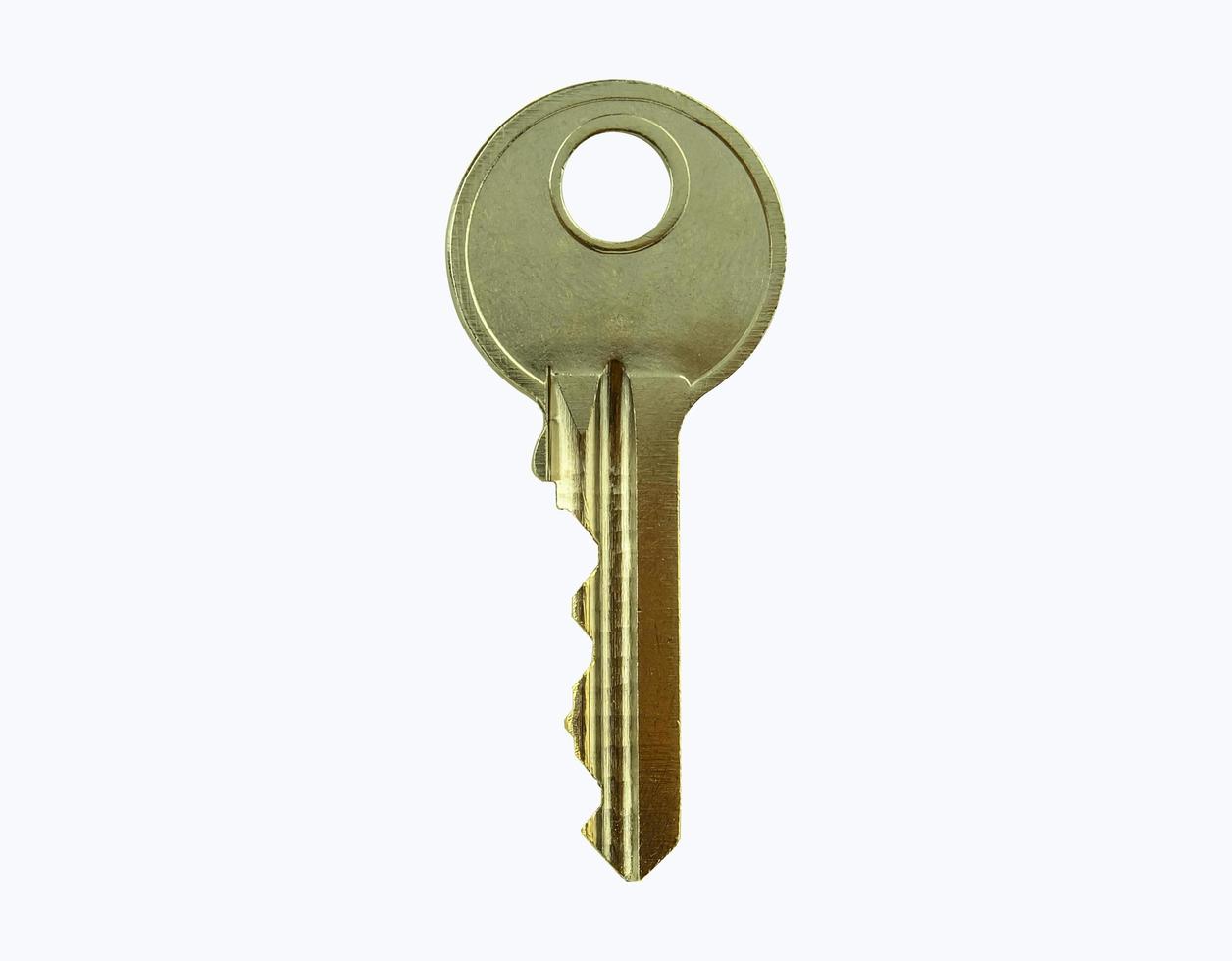 single key isolated with clipping path photo