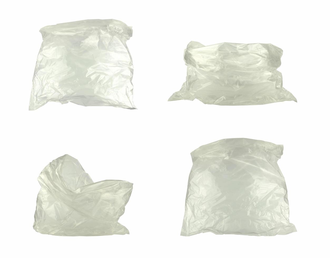 plastic bag isolated with clipping path photo