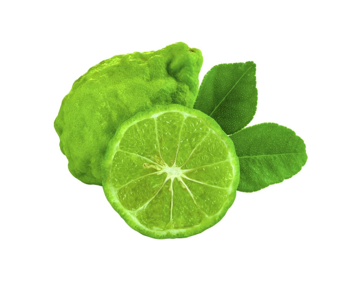 bergamot fruit isolated on white photo