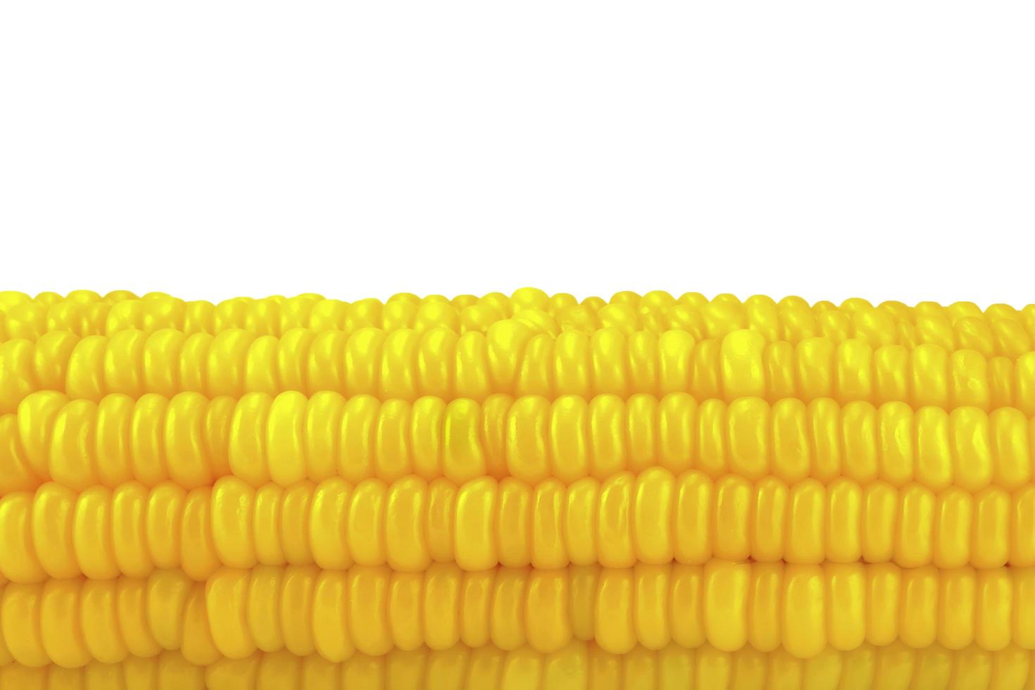 close up corn on white background photo