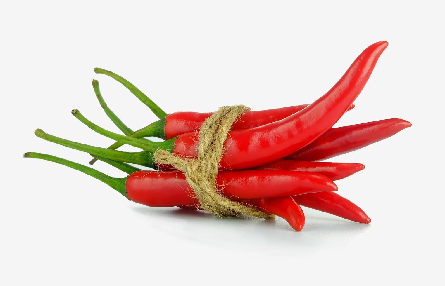 close up chili pepper on white background photo