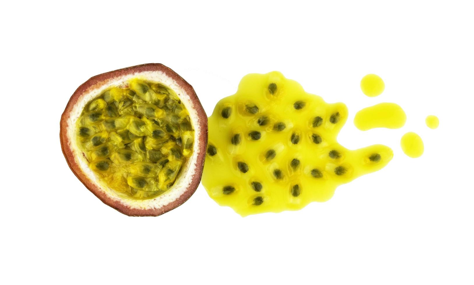 passion fruit with seeding juice photo