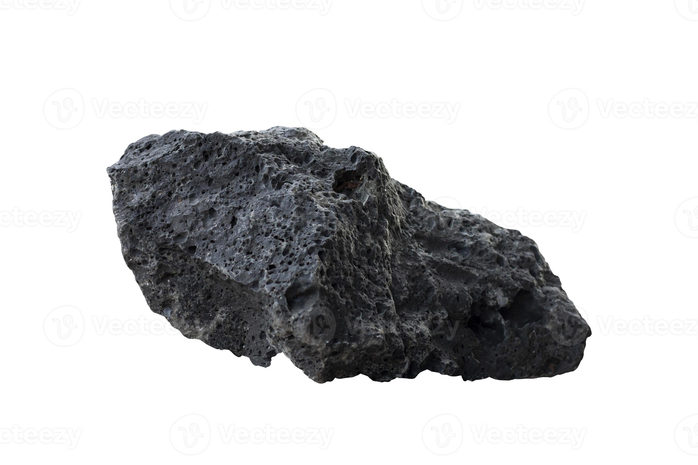 Basalt rock isolated on white background with clipping path. 20113619