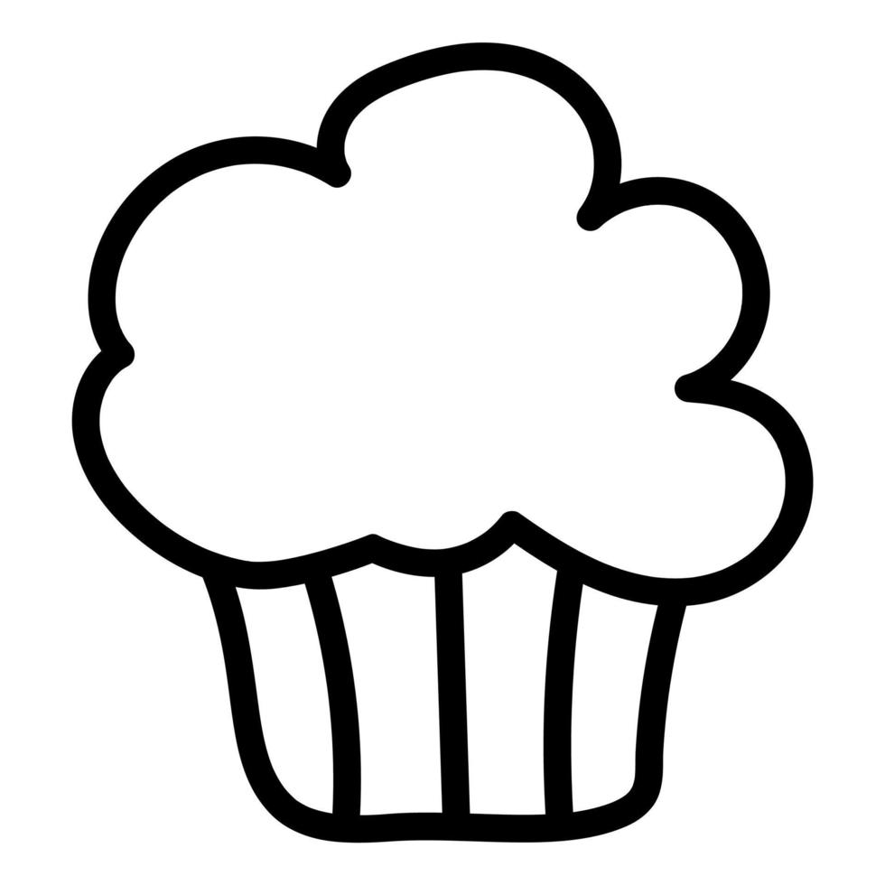 Cute doodle lollipop2 from the collection of girly stickers. Cartoon white and black vector illustration.