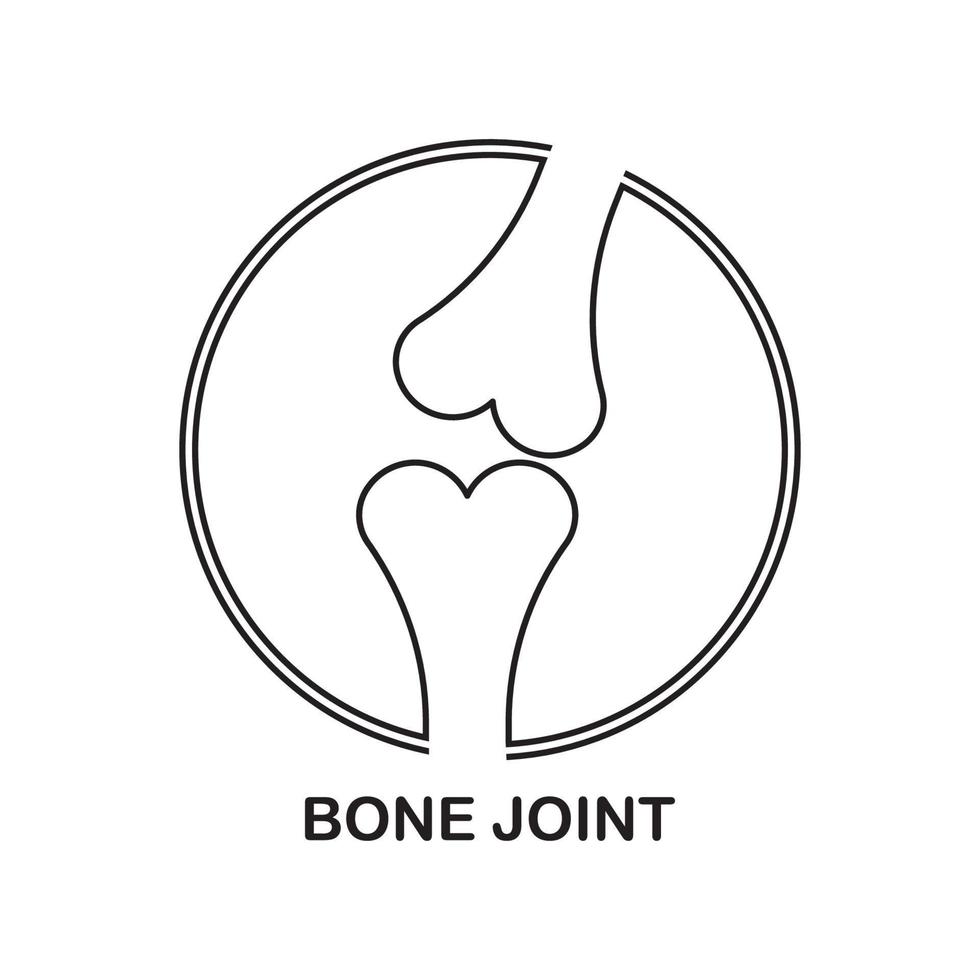 bone joints icon vector