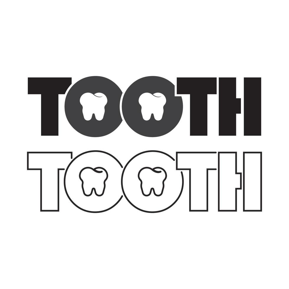 diente icono o dental cuidado logo vector