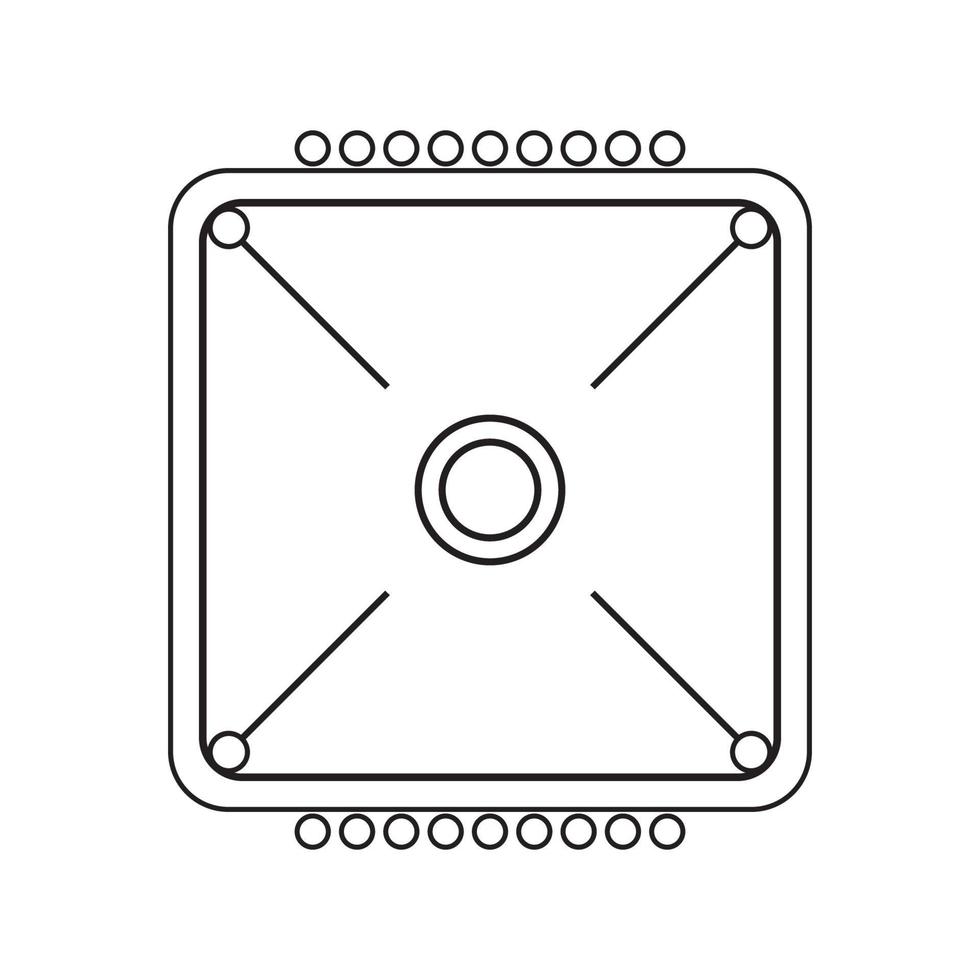 carrom table icon vector