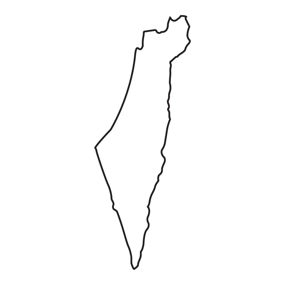 Palestine map icon vector