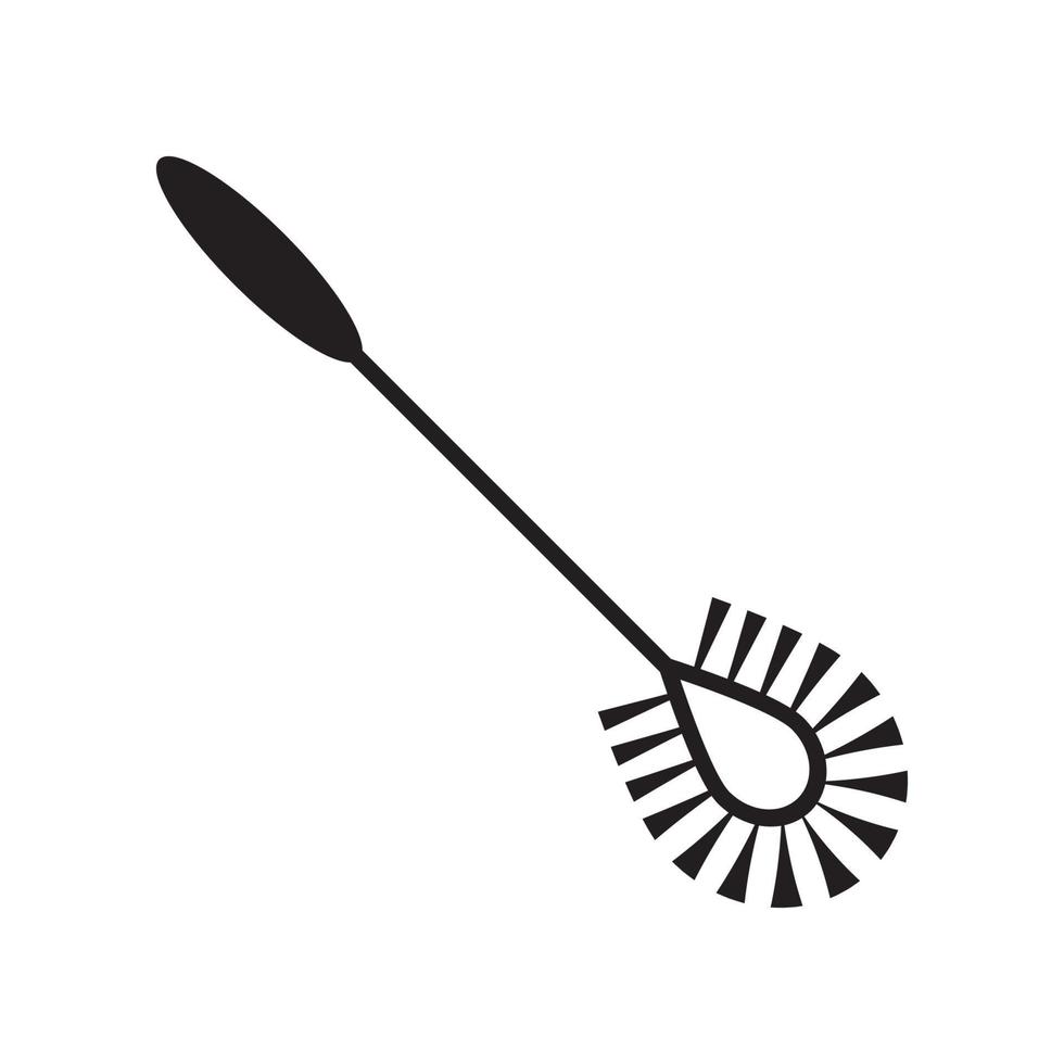 toilet brush icon vector