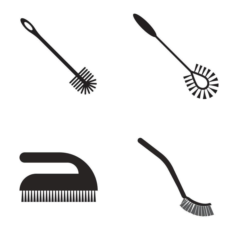 toilet brush icon vector