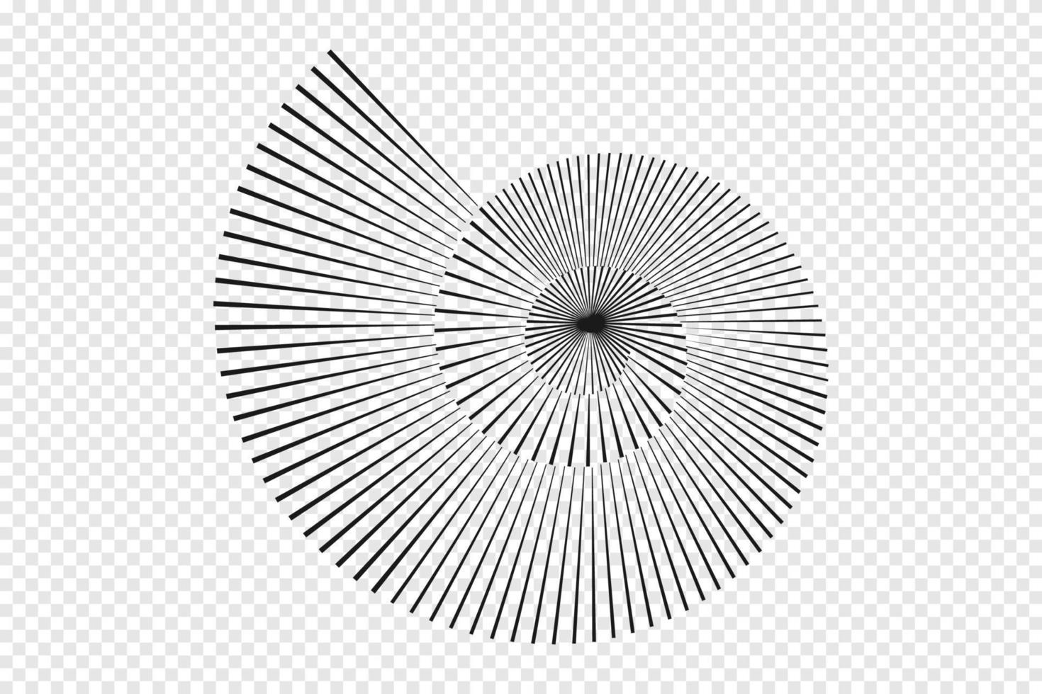 Abstract Stripped Nautilus shell symbol. Flat vector illustration
