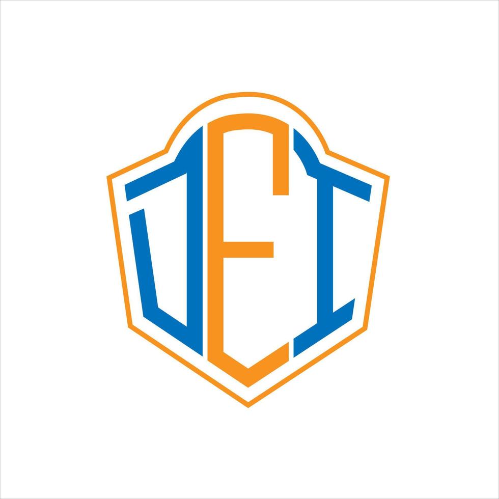 DEI abstract monogram shield logo design on white background. DEI creative initials letter logo. vector