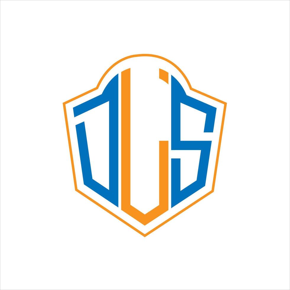 DLS abstract monogram shield logo design on white background. DLS creative initials letter logo. vector